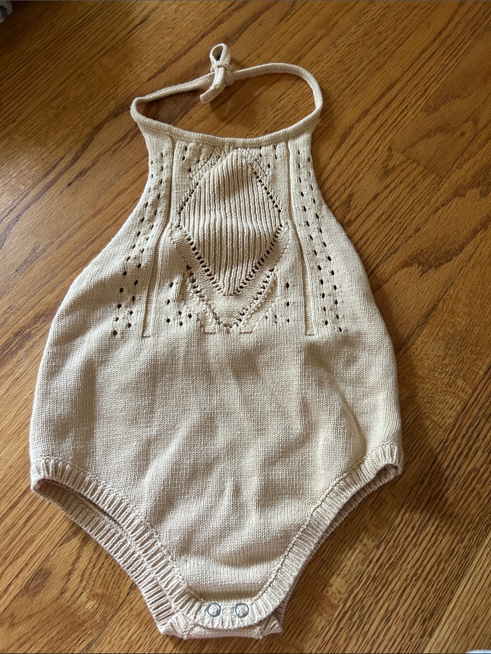 Baileys Blossoms Knit Halter Baby One-Piece